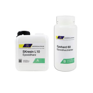 Epoxid Laminier- und Klebeharz zähviskos SKresin L10 mit Epohard 60 Härter 1,3 kg (1kg Harz+300g Härter)