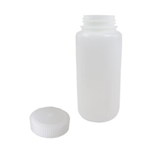 500 ml Weithalsflasche rund NATUR HDPE, inkl. Verschluss...