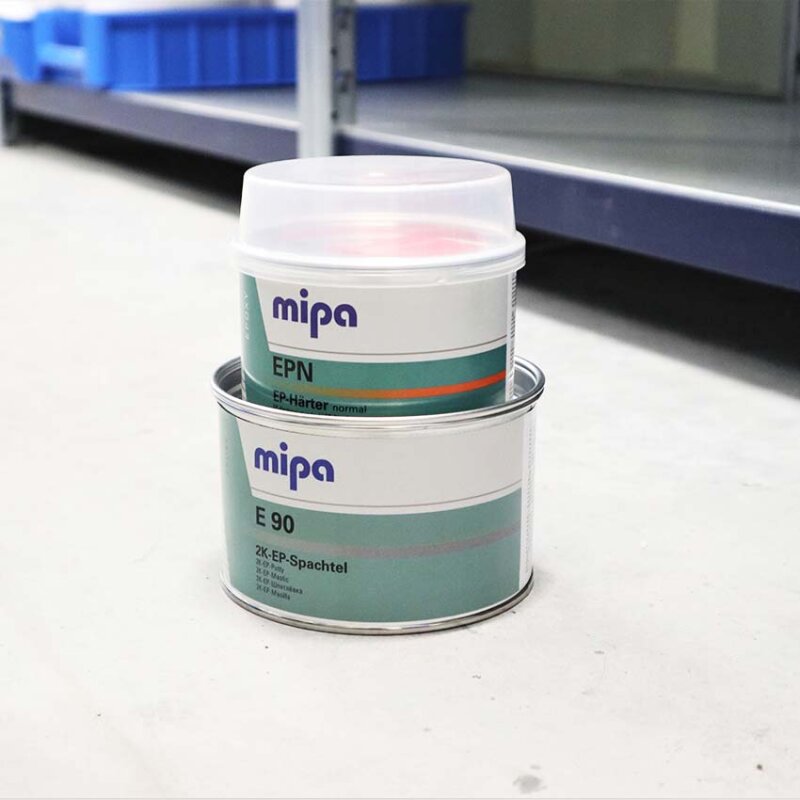 MIPA E90 2K Epoxyspachtel Set 1,5 kg inkl. Härter Reparaturspachtel i ...