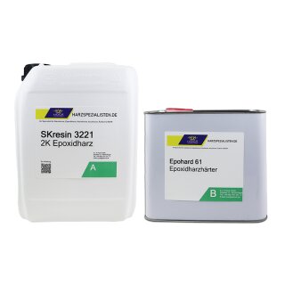 Temperaturbeständiges Epoxid Versiegelungsharz SKresin 3221 mit Epohard 61 Härter 6,1 kg (4,6 kg Harz + 1,5 kg Härter)