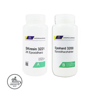 Glasklares Epoxid Gieß- und Versiegelungsharz SKresin 3221 mit Epohard 3200 Härter