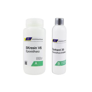 Epoxid Modellbauharz SKresin V6 mit Epohard 35 Härter 375 g (250 g Harz + 125 g Härter)