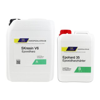 Epoxid Gieß- und Versiegelungsharz SKresin V6 mit Epohard 35 Härter 7,5 kg (5 kg Harz + 2,5 kg Härter)