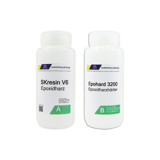 Epoxid Gieß- und Versiegelungsharz SKresin V6 mit Epohard 3200 Härter 775 g (500 g Harz + 275 g Härter)