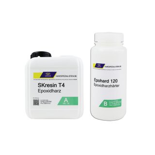 Epoxid Versiegelungsharz SKresin T4 mit Epohard 120 Härter 1,25 kg (1 kg Harz + 250 g Härter)