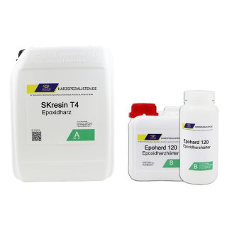 Epoxid Versiegelungsharz SKresin T4 mit Epohard 120 Härter 6,25 kg (5 kg Harz + 1,25 kg Härter)