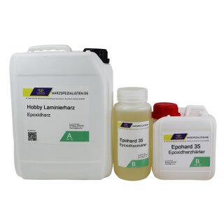 Hobby Laminierharz Epoxidharz mit Härter 4,5 kg (3 kg Harz + 1,5 kg Härter)