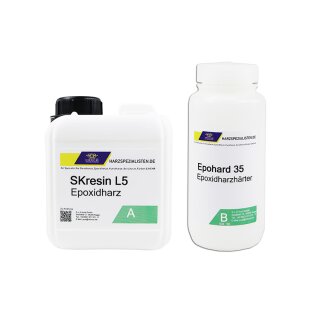 Epoxid Laminierharz SKresin L5 mit Epohard 35 Härter 1,5 kg (1 kg Harz + 500 g Härter)