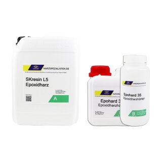 Epoxid Laminierharz SKresin L5 mit Epohard 35 Härter 4,5 kg (3 kg Harz + 1,5 kg Härter)