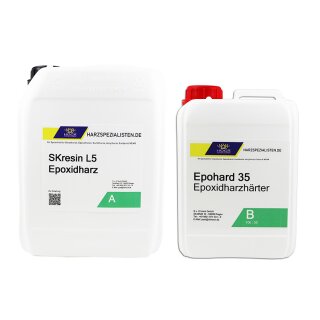 Epoxid Laminierharz SKresin L5 mit Epohard 35 Härter 7,5 kg (5 kg Harz + 2,5 kg Härter)