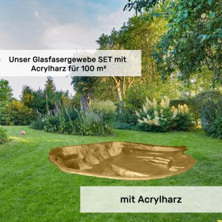 GFK Teichset Acrylsystem bis 100 m² in 1002 sandgelb