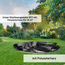 GFK Teichset Polyester bis 10 m&sup2; inkl. Deckschichtharz in RAL 9005 tiefschwarz