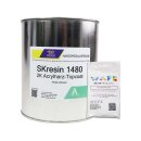 Acryl TopCoat Premium Top Coat in Farbe: schwarz 1 kg mit 30 g H&auml;rter