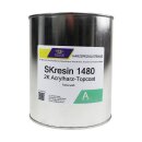 Acryl TopCoat Premium Top Coat in Farbe: wei&szlig; 1 kg mit 30 g H&auml;rter