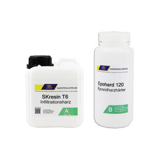 Epoxid Infiltrationsharz SKresin T6 mit Epohard 120 Härter 1,25 kg (1 kg Harz + 250 g Härter)