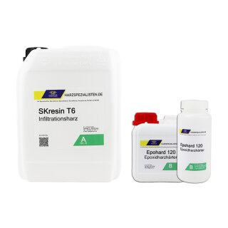 Epoxid Infiltrationsharz SKresin T6 mit Epohard 120 Härter 6,25 kg (5 kg Harz + 1,25  kg Härter)