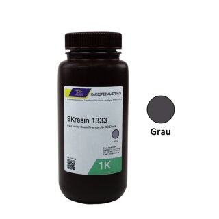 UV Curing Resin Premium 1333 grey - 3D Druck Harz für DLP Drucker Farbe grau 1 kg