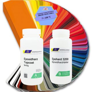 Epoxid Beschichtungsharz TopCoat RAL mit Epohard 3200 Härter 825 g (550 g Harz + 275 g Härter)