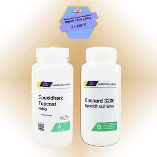 Epoxid Beschichtungsharz TopCoat sandgelb mit Epohard...