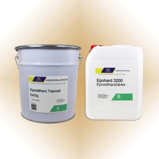 Epoxid Beschichtungsharz TopCoat sandgelb mit Epohard...