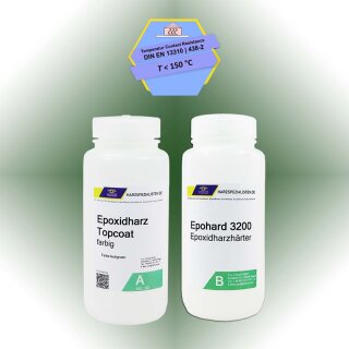 Epoxid Beschichtungsharz TopCoat laubgrün mit Epohard 3200 Härter