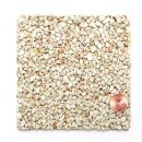 Steinteppich Marmorkiesel Bianco Verona - Beige Crema MUSTER