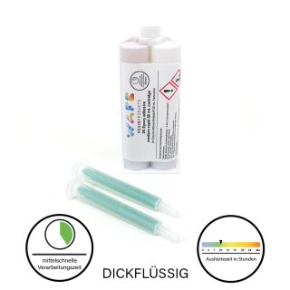 2K-Epoxid-Allzweckklebstoff 50 ml mit mittelschneller Verarbeitungszeit inkl. Statikmischer