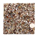 Steinteppich Marmorkiesel Arabescato - Braun Mix 25 kg