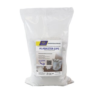 Alabaster Premium Gips - 1 kg Modellgips naturweiss