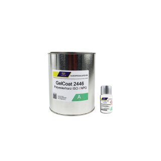 Gelcoat Premiumqualität ISO/NPG, farblos 1 kg TopCoat mit 20 g Härter