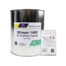 Acryl TopCoat Premium Top Coat in Farbe: moosgr&uuml;n 1 kg TopCoat mit 30 g H&auml;rter
