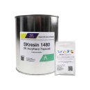Acryl TopCoat Premium Top Coat in Farbe: himmelblau 1 kg TopCoat mit 30 g H&auml;rter