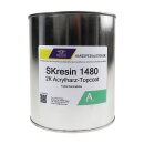 Acryl TopCoat Premium Top Coat in Farbe: himmelblau 1 kg TopCoat mit 30 g H&auml;rter