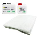 Epoxid Hobby Laminierharz L50 mit Epohard 35 H&auml;rter - GFK Glasfasermatten SET 3 kg + 2 m&sup2;
