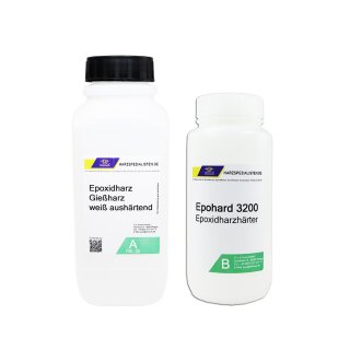 Epoxid Vergussharz weiß aushärtend 1,65 kg inkl. Härter Epohard 3200 (1,1 kg Harz + 550 g Härter)