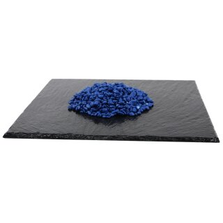 Dekokies blau 1 kg in Körnung 2 bis 4 mm - Kiesel in Enzianblau