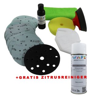 Komplettset zum Schleifen und Polieren für Epoxidharz und TopCoat