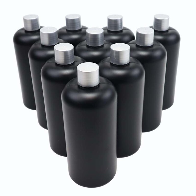 5x Leere Plastikflaschen 500 Ml HDPE – Mit Bunten Deckeln, Lebensmittelecht, Made In Germany HDPE Flasche