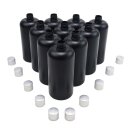 SET 10 Stk. Kunststoff HDPE Flasche schwarz, je 500 ml...
