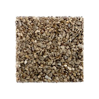 Steinteppich Marmorkiesel Garda Grey - Hellbraun Grau MUSTER