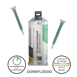 2K Epoxid-Klebstoff 25 - 50 ml - glasklarer Kartuschenkleber