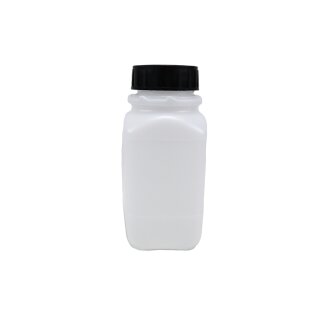 500 ml Weithalsflasche natur 310 HDPE, vierkantig inkl. Verschluss