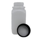 500 ml Weithalsflasche natur 310 HDPE, vierkantig inkl. Verschluss