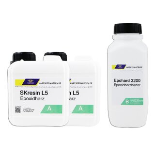 Epoxid Laminierharz SKresin L5 Epoxid mit Epohard 3200 Härter 3,1 kg (2 kg Harz + 1,1 kg Härter)