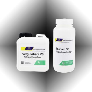 Epoxid Vergussharz SKresin V6 schwarz mit Epohard 35...