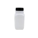 500 ml Weithalsflasche natur 310 HDPE, vierkantig inkl. Verschluss 124 St&uuml;ck
