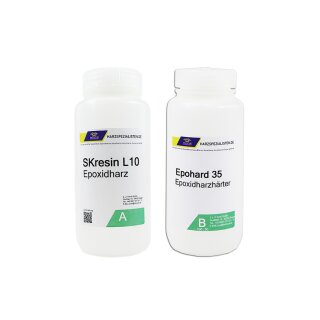 Epoxid Laminier- und Klebeharz SKresin L10 mit Epohard 35 Härter 750 g (500 g Harz + 250 g Härter)