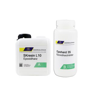 Epoxid Laminier- und Klebeharz SKresin L10 mit Epohard 35 Härter 1,5 kg (1 kg Harz + 500 g Härter)