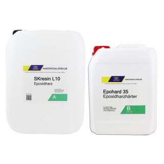 Epoxid Laminier- und Klebeharz SKresin L10 mit Epohard 35 Härter 15 kg (10 kg Harz + 5 kg Härter)