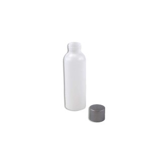 Kunststoff Flasche natur transparent, 100 ml mit grauem Verschluss